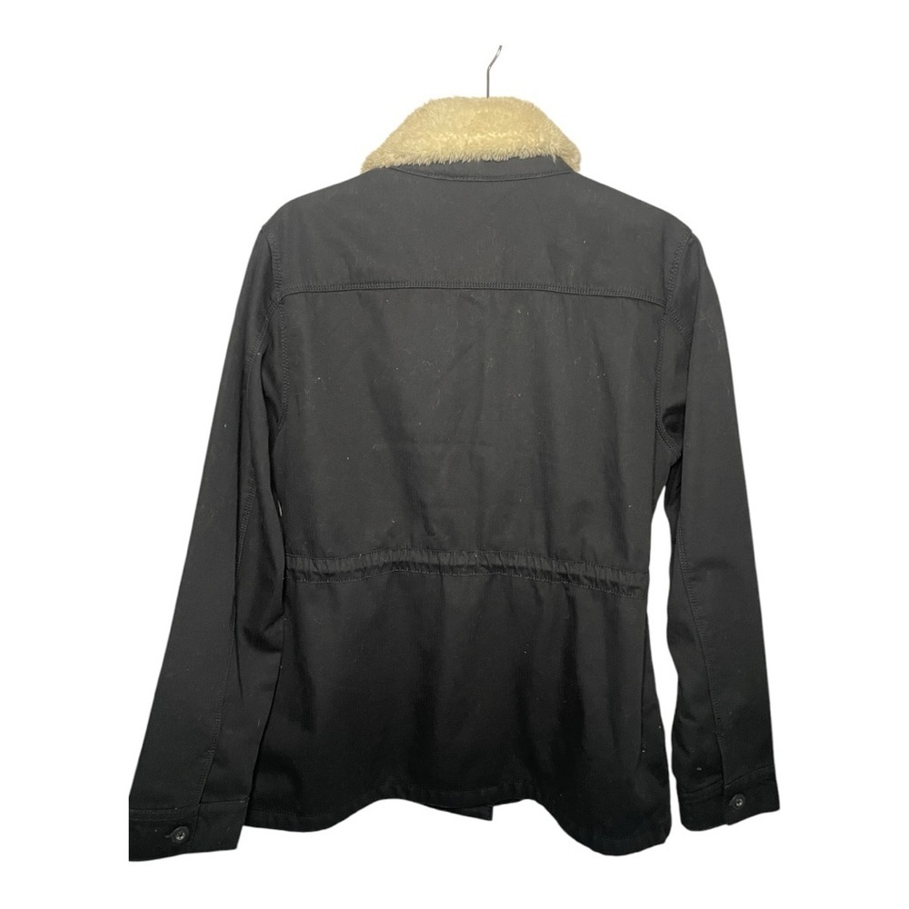 Hang Ten Black Utility Jacket with Cream Collar, Size LARGE - Picture 6 of 10